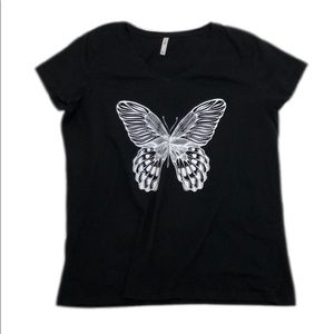 add young black butterfly t-Shirt (meb)